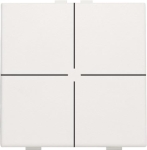 Bouton - poussoir quadruple pour Niko Home control Blanc