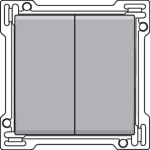 Set de finition pour interrupteur double allumage, interrupteur va & vient + bouton - poussoir