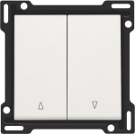Afwerkingsset voor tweevoudige rolluikdrukknop Wit