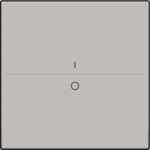 Touche simple avec marquage I et 0 pour interrupteur sans fil ou bouton-poussoir à 2 boutons Champag