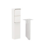 Spuitwaterdichte tuinpaal met tweevoudig stopcontact, penaarde en grondpin, Wit