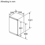 Réfrigérateur - intégrable IQ500 réfrigérateur une porte - 102,5cm classe D, 35dB, compartiment cong