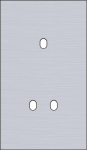 Plaque de recouvrement double, verticale 60mm d'entraxe, pour une fonction de commutation simple et