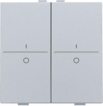 Touche double avec marquage I et 0 pour interrupteur sans fil ou bouton - poussoir 4 boutons de cde