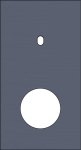 Double cover plate, vertical 71mm centre distance, for single switching function and socket functio