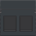 Central plate data 2 x RJ, Anthracite