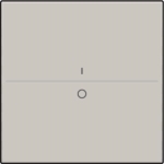 Touche simple avec marquage I et 0 pour interrupteur sans fil ou bouton-poussoir à 2 boutons Light G
