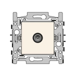 Enkelvoudige mannelijke coaxaansluiting voor TV, 2 GHz, sokkel en afwerkingsset, Creme