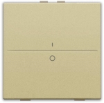 Single key with 'I' and '0' symbols for wireless switch or push button with 2 control buttons, Alu G