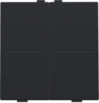 Tweevoudige toets voor draadloze schakelaar of drukknop met 4 bedieningsknoppen Black Coated
