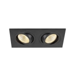 New Tria® 155, double Ledmodule, 2700K, 38°, phase, Zwart