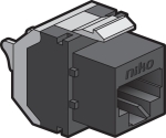 Unshielded UTP cat5E RJ45 connector, PoE++ power ready, for bandwidths up to 100MHz