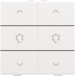 Double dimming control for Niko Home Control, White coated