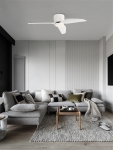 Volga fan White Aluminium White ABS D: 99.5cm H: 21.5cm 6 speed remote, 53’’ blade DC 18W, AC220 - 2