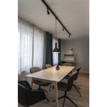 EuTrac 3 - fase rail adapter, Zwart inclusief draadstang en trekontlasting