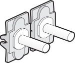 Niko toggle set voor tweevoudige schakelfuncties, White steel