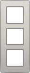 Plaque triple verticale entraxe 60mm Light Grey