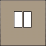 Set de finition pour prise simple pour haut - parleur Bronze