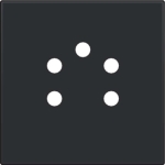 Afwerkingsset voor 5 - polige telefooncontactdoos Black Coated