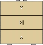 Commande audio simple avec Led pour Niko Home control Alu Gold