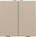 Bouton - poussoir double pour Niko Home control Champagne