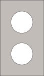 Tweevoudige afdekplaat, 60mm centerafstand, voor twee stopcontacten, Niko Rocker en Niko Toggle, ste
