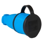 Rubber vrouwelijke stekker - Franse versie 1 x 16A 220 - 240Vac Blauw