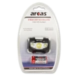 Arcas© - Led 5W hoofdlamp - Zwart 160lm + 3 batterijen LR03