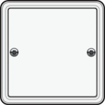 Blindplaat exclusief opbouwdoos Wit