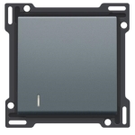 Set de finition avec voyant pour interrupteur ou bouton - poussoir simple Alu Steel