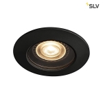 Encastré de plafond extérieur Varu Qpar51 DL, Noir, IP20 / 65