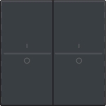 Touche double avec marquage I et 0 pour interrupteur sans fil ou bouton - poussoir 4 boutons de cde