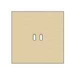 Plaque de recouvrement simple pour double chargeur USB-C Niko Rocker et Niko Toggle Alu Gold brushed