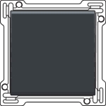 Set de finition pour interrupteur ou bouton - poussoir simple Anthracite