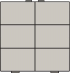 Bouton - poussoir sextuple pour Niko Home control Light Grey