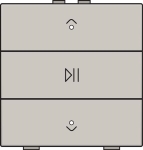 Commande audio simple avec Led pour Niko Home control Light Grey