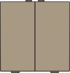 Bouton - poussoir double pour Niko Home control Bronze