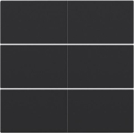 Afwerkingsset voor 6 - voudige potentiaalvrije drukknop 24V Black Coated