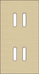Double cover plate, vertical 71mm center distance, for double switch functions, Niko rocker brushed