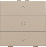 Commande de variateur simple pour Niko Home control x 3 Champagne