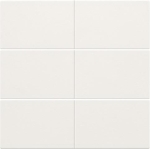 Afwerkingsset voor 6 - voudige potentiaalvrije drukknop 24V White Steel