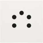 Afwerkingsset voor telefooncontactdoos 45 x 45mm Wit