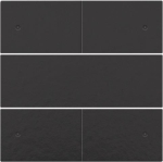 Afwerkingsset voor 4 - voudige potentiaalvrije drukknop 24V met Leds Bakelite Black