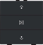 Commande audio simple avec Led pour Niko Home control Bakelite Black