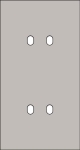 Double cover plate, vertical 71mm center distance, for double switch functions, Niko toggle steel Ch