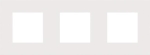 Afdekplaat drievoudig horizontaal 71mm centerafstand White Steel