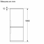 Réfrigérateur - pose-libre serie 4 Bottom-Freezer NoFrost NoFrost, classe B, 33dB, Led à allumage pr