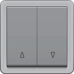 Bouton - poussoir pour volets , en saillie et étanche aux projections d’eau 10A / 250Vac Gris