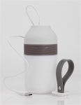 Maya Grey & White ABS & Iron Silicone Rubber Led 1.5 Watt 30lm 3000K IP20D: 7.7 H: 15 - 23cm