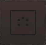 Afwerkingsset voor 5 - polige telefooncontactdoos dark Brown